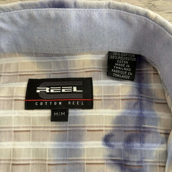 Cotton Reel Vintage Y2K Tie Dye Button Down Shirt Artistic Retro Cyber Indie - Picture 3 of 5